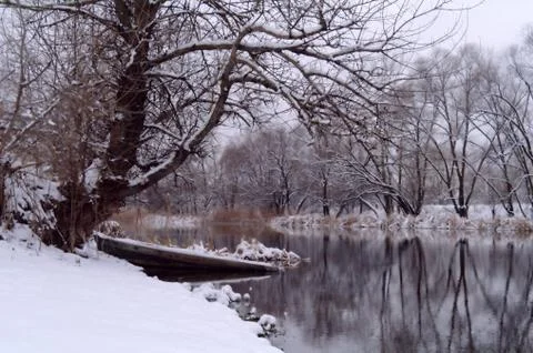 Winter of the river Stock Photos