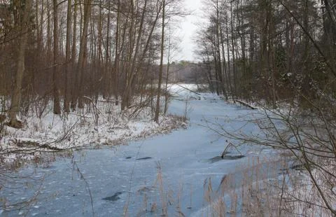 Winter river Stock Photos