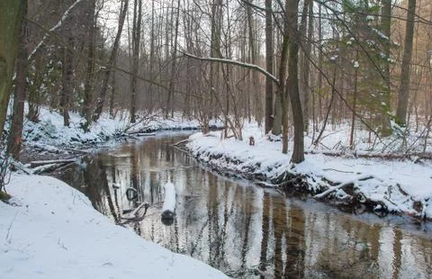Winter river Stock Photos