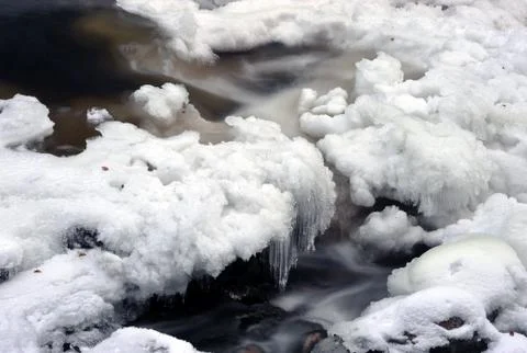 Winter river Stock Photos