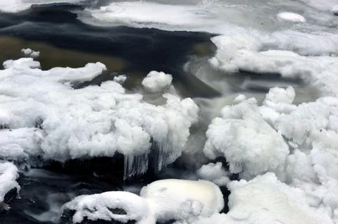 Winter river Stock Photos