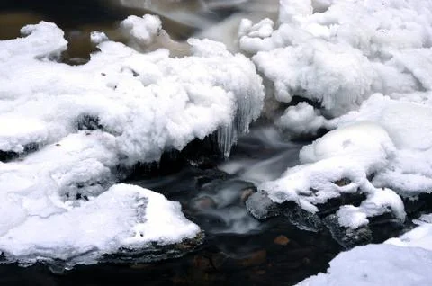Winter river Stock Photos