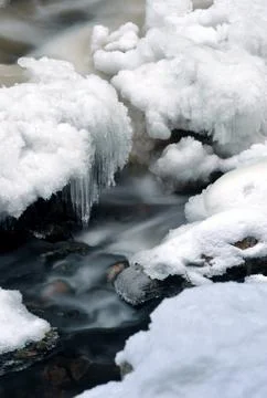 Winter river Stock Photos