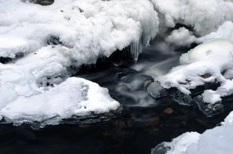 Winter river Stock Photos