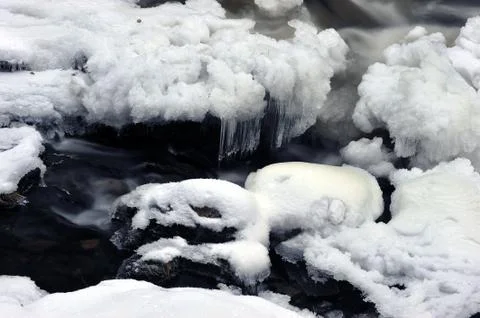 Winter river Stock Photos