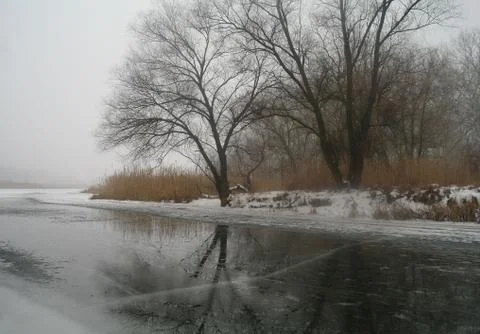 Winter of the river Stock Photos