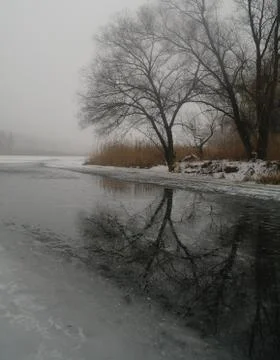 Winter of the river Stock Photos