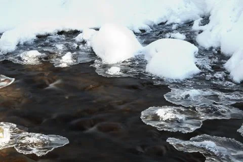 Winter river Stock Photos