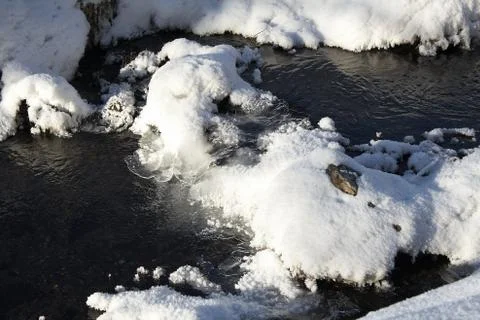 Winter river Stock Photos