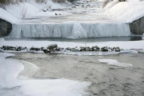 Winter river Stock Photos