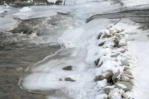 Winter river Foto stock