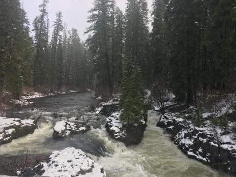 Winter River Stock Photos