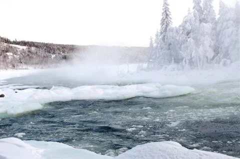 Winter river Stock Photos