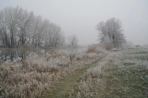 Winter of the river. Stock Photos