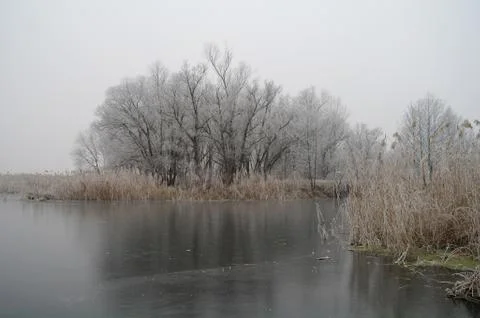Winter of the river Stock Photos