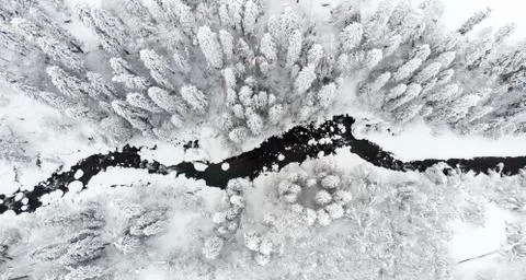 Winter river Foto stock