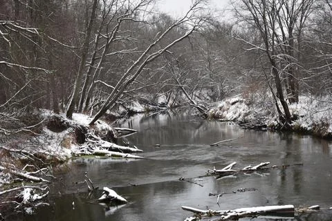 Winter river Stock Photos