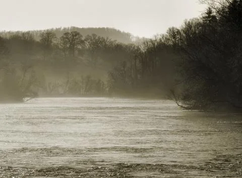 Winter River Stock Photos