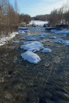 Winter river. Stock Photos