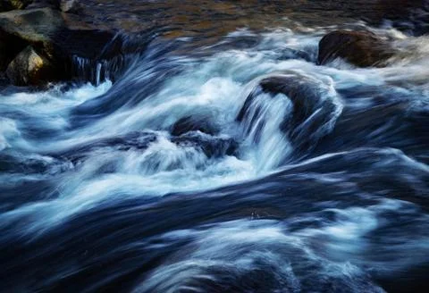 Winter river rapids Stock Photos