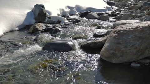 Winter River Slowmotion 4k Stock Footage 75254962
