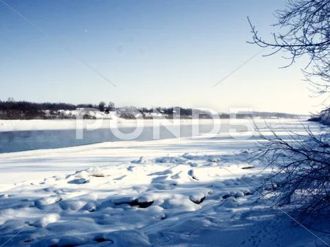 Winter River.JPG Stock Photos