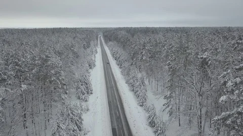 Winter road 03 Video stock 127653487