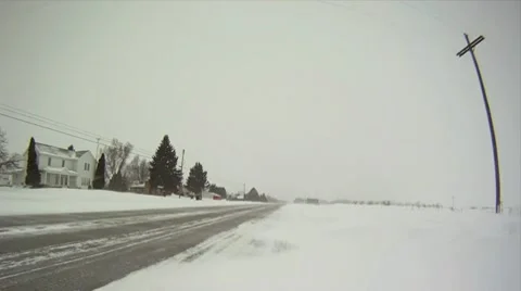 On The Winter Road 2 Stock Footage 10596348