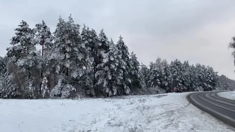 Winter road 2 Stock Footage 288372384