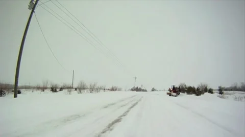On the Winter Road 3 Stock Footage 10596349