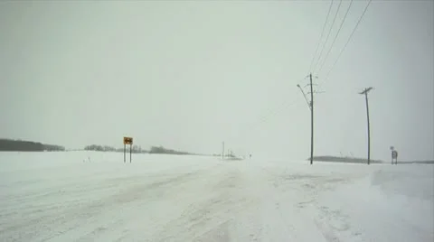 On the Winter Road 4 Stock Footage 10596345