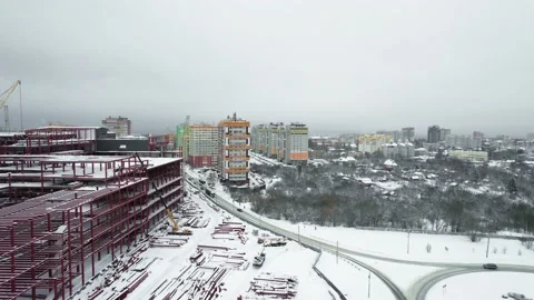 Winter road from the air Vidéo 168508895