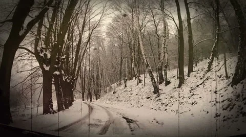 Winter road Czech Republic Stock Footage 68992183