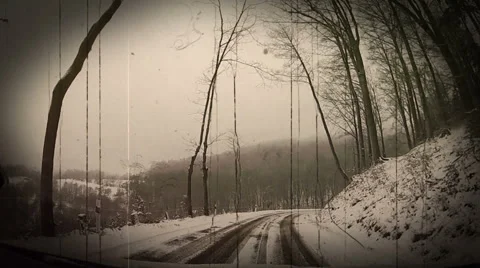 Winter road Czech Republic Stock Footage 68993121