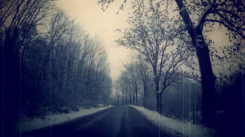 Winter road Czech Republic Stock Footage 69000708