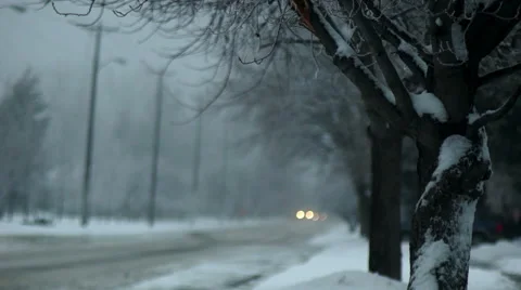 Winter Road Stock Footage 43350906