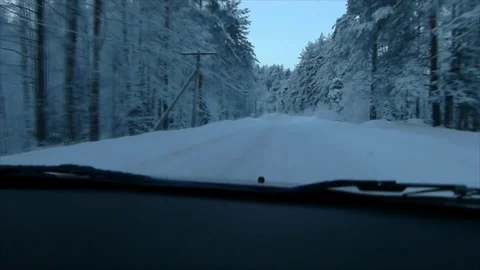 Winter road. Stock Footage 72113228