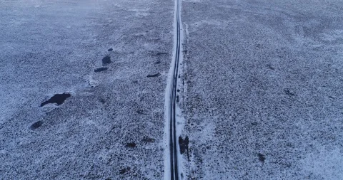 Winter road Stock Footage 85643563