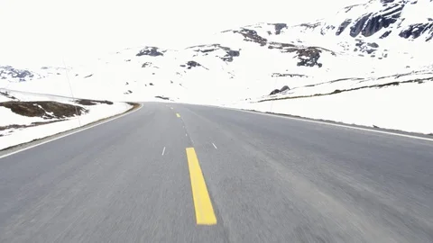 Winter Road Vídeo Stock 89330946