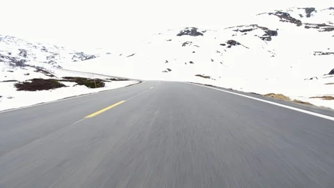 Winter Road Vídeo Stock 89332055