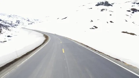 Winter Road Vídeo Stock 89332962