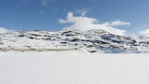 Winter Road Vídeo Stock 89341341