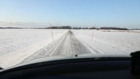 Winter road Stock Footage 147944605