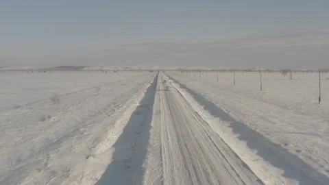 Winter road 스톡 동영상 168255637