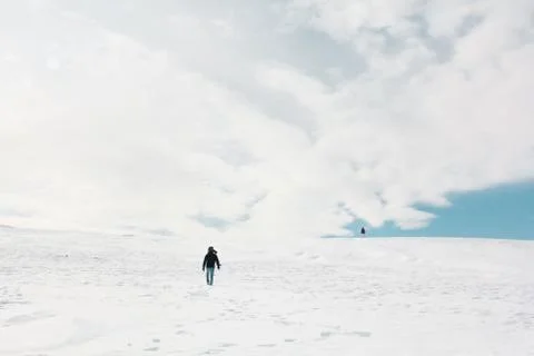 Winter road to heaven Stock Photos