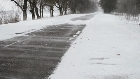 Winter road with lots of snow. Stock-Footage 101027701