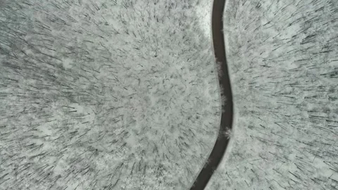 Winter road in the mountain forest Stock Footage 300278250