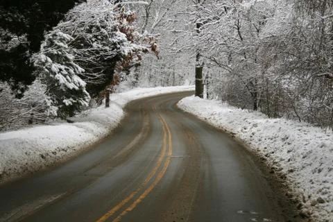 Winter road Foto stock