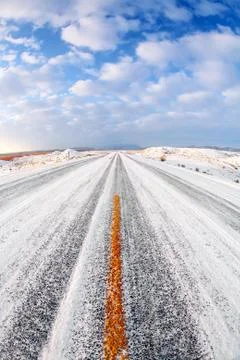 Winter road Foto stock