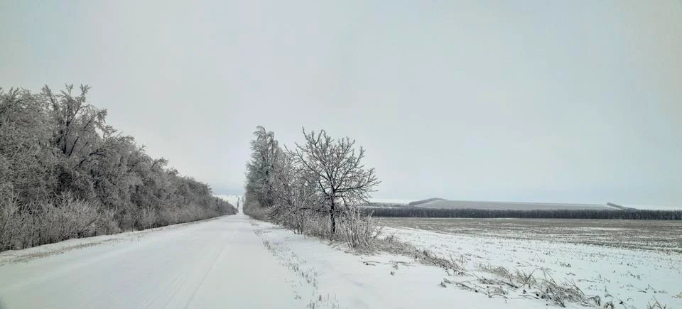 Winter road Stock Photos